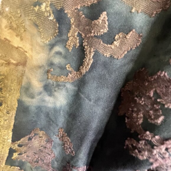 Impulse California Womens Tunic Top XLJacquard Tiered Hem Green Lagenlook Boho - Picture 6 of 13